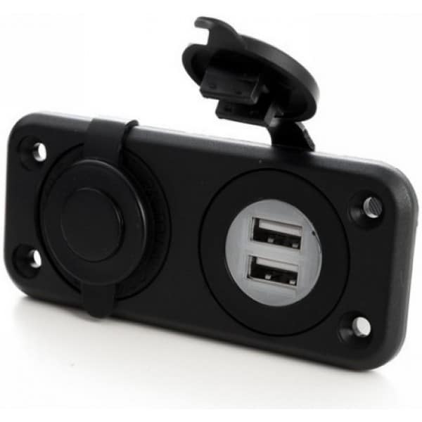 Inbouw USB en Aanstekerplug met cover