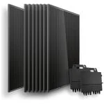 8 trina full black zonnepanelen en twee apsystems qs1 quad micro omvormer