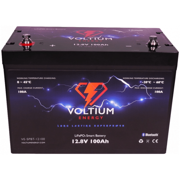 voltium 12,8v 100ah lithium batterij