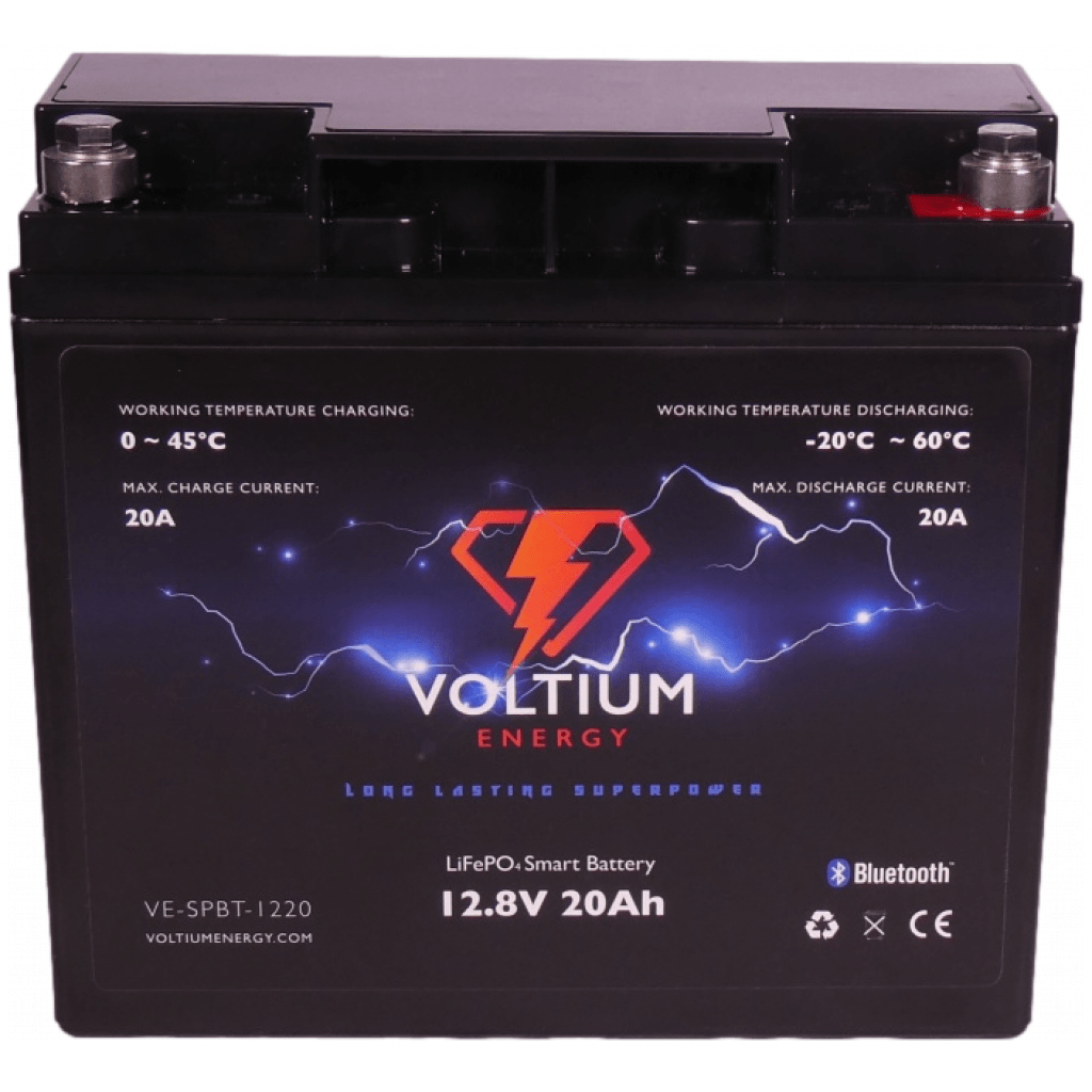 voltium 12,8v 20ah lithium batterij