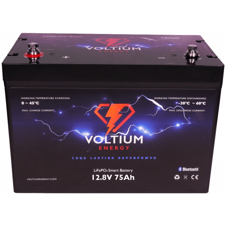 voltium 12,8v 75ah lithium batterij