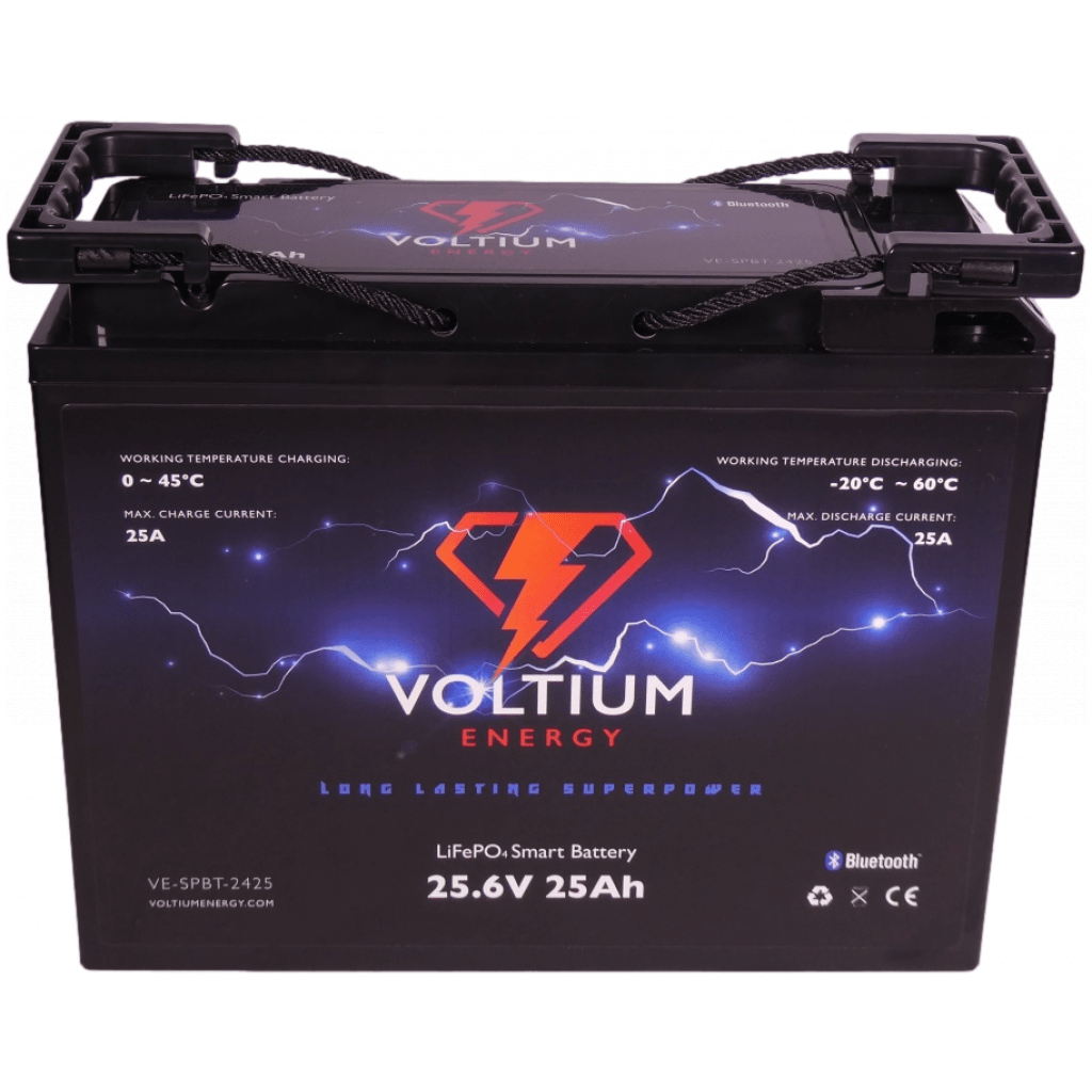 voltium 25,6v 25ah lithium batterij