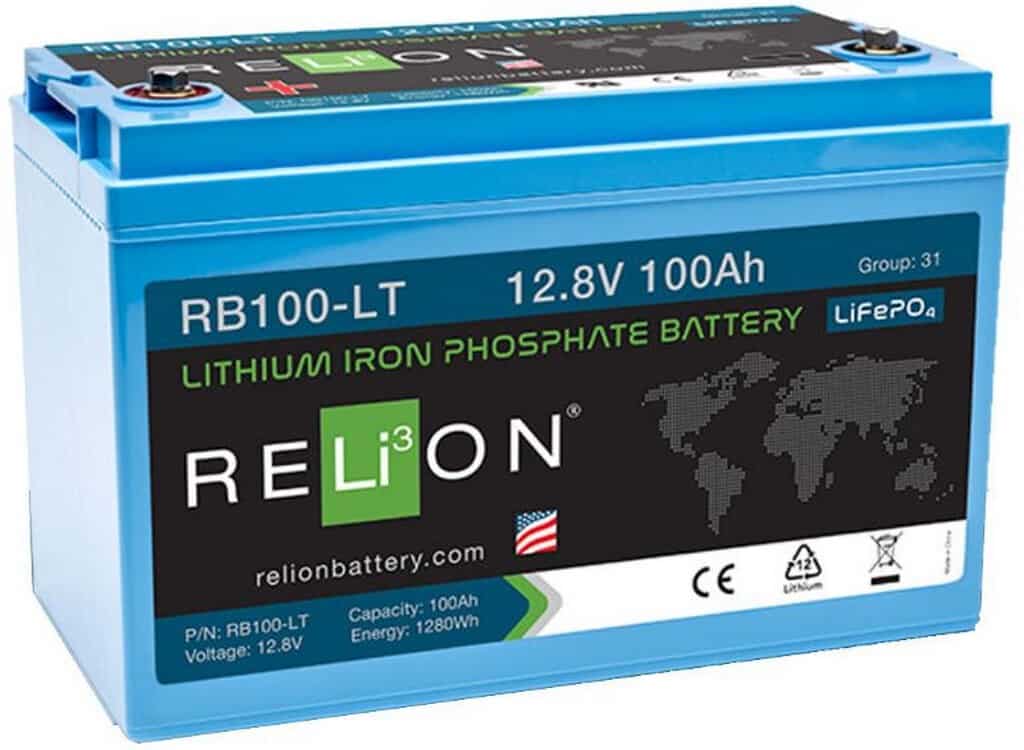 Relion RB100-LT 12V/100Ah Lithium Ion LiFePO4 Battery