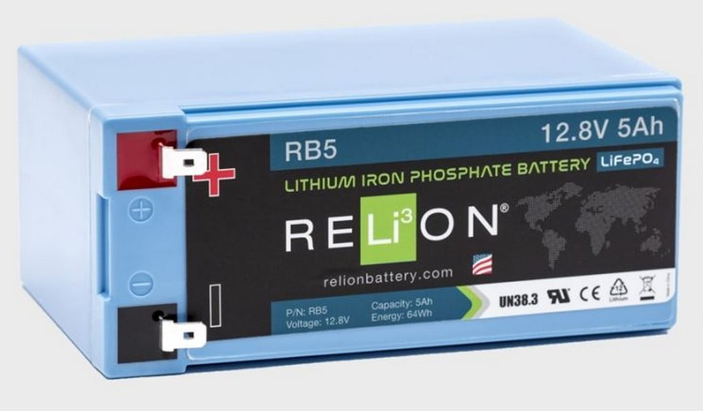 Relion RB 12V/5Ah LiFePO4 accu