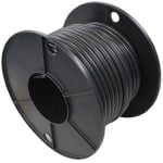 Deze flexibele dubbel geïsoleerde accukabel zwart 50mm² op rol van 25 meter is geschikt voor toepassing in droge