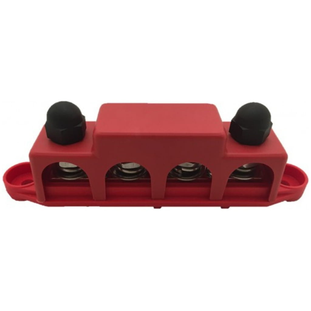 DC Verdeelrail rood 4x M10 + 3x M4
