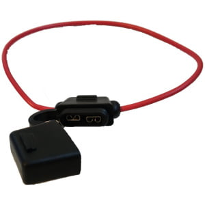 Zekeringhouder 3mm2 zwart steek fuse (ip67)